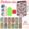12 Pcs Mandala Diamond Art Notebook Kits – DIY 5D Flower Diamond Painting Notebooks for Adults, Creative Journal Art Crafts with Tools
